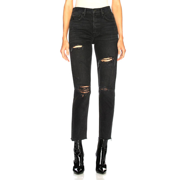 GRLFRND The Karolina distressed high rise skinny jeans Travelin Band Sz 24 NEW - Picture 2 of 14